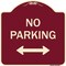 Signmission Designer Series-No Parking W/ Bidirectional Arrow Burgungy Heavy-Gauge Alum, 18" x 18", BU-1818-9954 A-DES-BU-1818-9954 - alternate 1